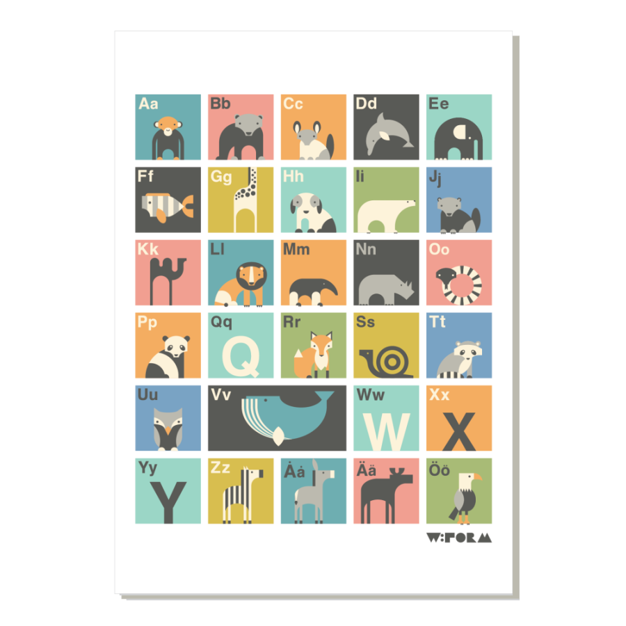 ABC Multicolor 50x70 cm