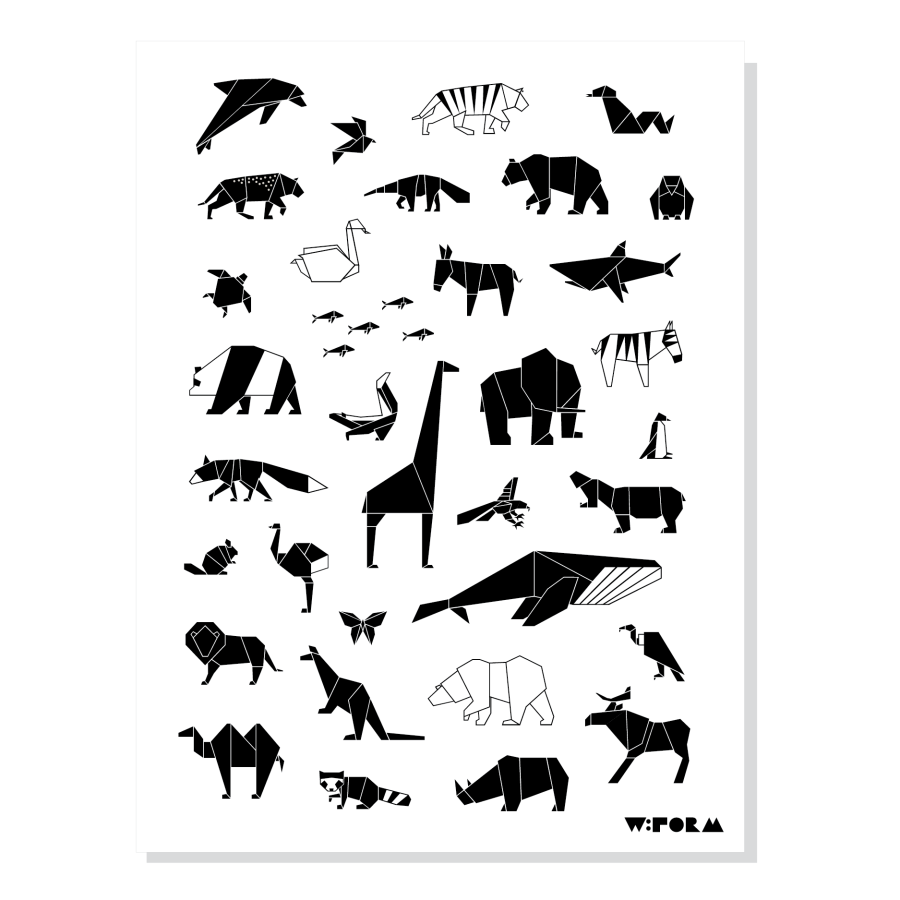 Animals B/W 30x40 cm