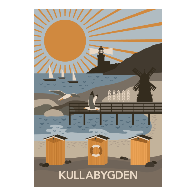 Kullabygden Vykort Lera A5