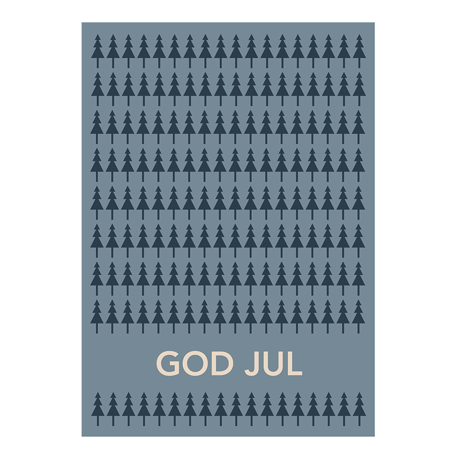 Julkort God jul Vykort A5