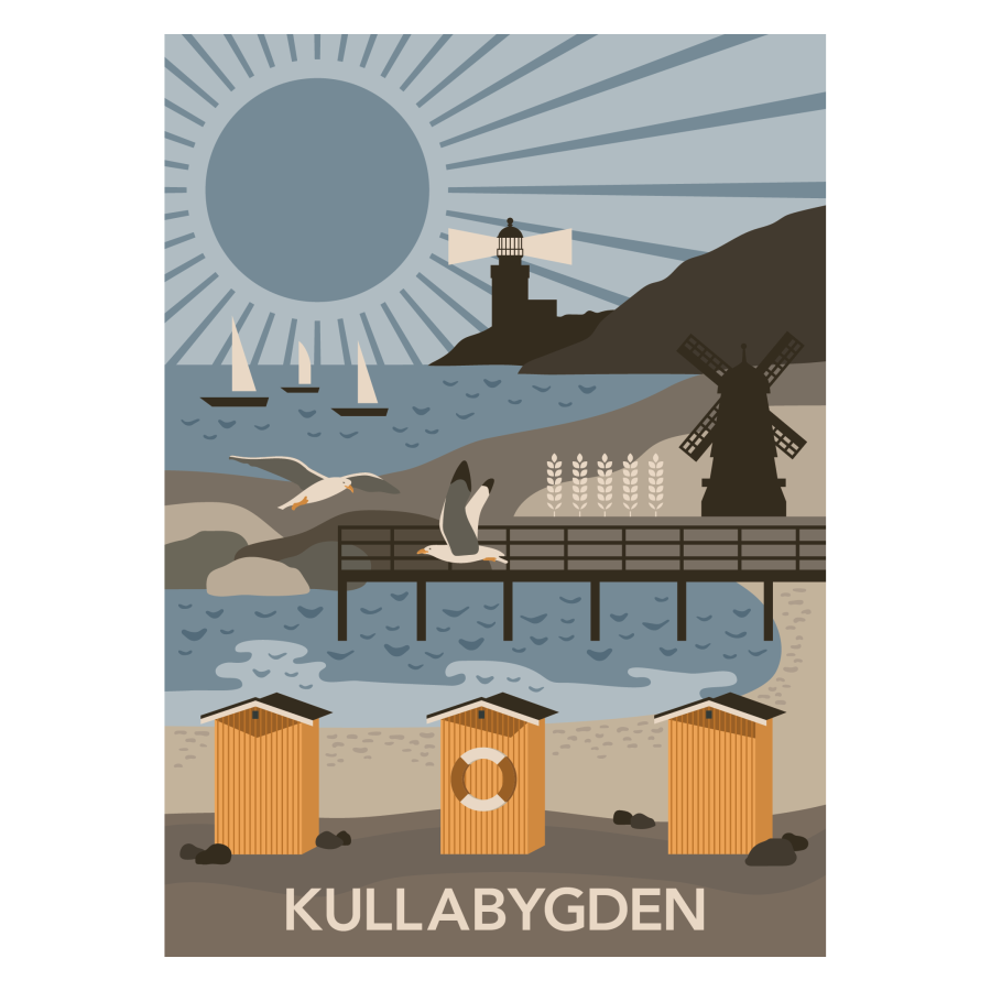Kullabygden poster Hav 50x70 cm