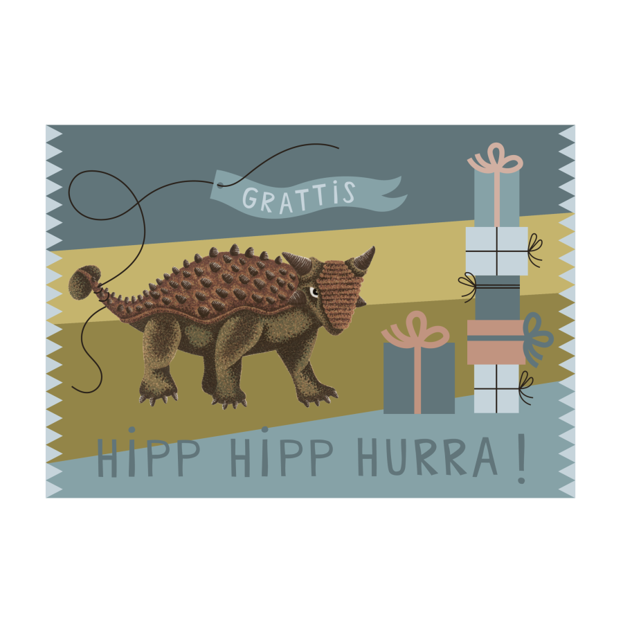 Ankylosaurus - Grattis Vykort A5
