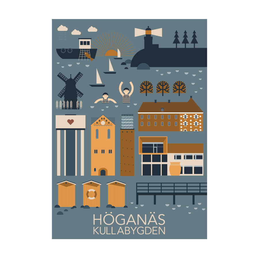 Höganäs Kullabygden poster 50x70 cm